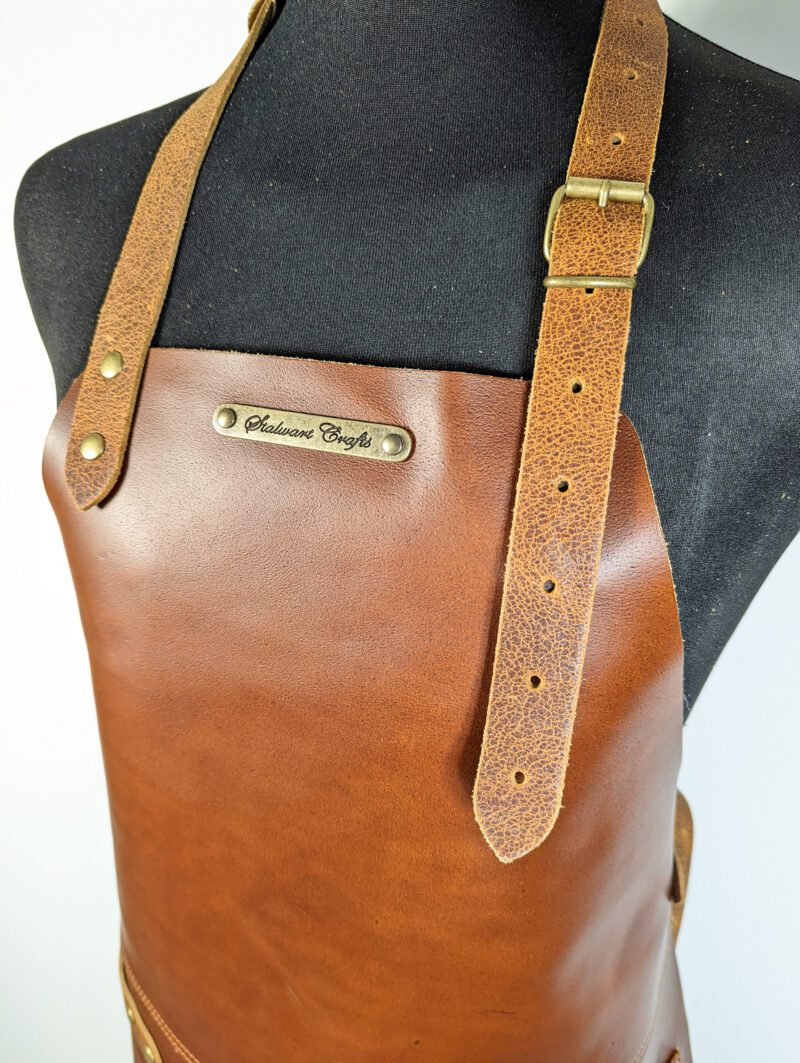 Basic Leather Kitchen Apron Rustic Leather Stalwart Crafts US